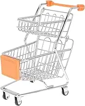 Toyvian Mini Shopping Cart Model Decorative Desktop Trolley for Home Use Handcart with High Strength for Organizing Pencils and Cosmetics