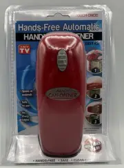 Sealed Handy Automatic Can Opener As Seen On TV One Touch Hands Free Red