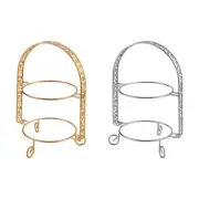 Metal Two Tiered Dessert Cake Stand Pastry Holder for Kitchen Accessory Stylish