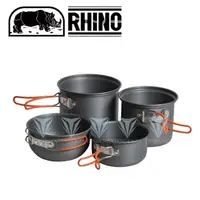 在飛比找momo購物網優惠-【RHINO 犀牛】雙人鋁合金套鍋(餐具組/露營/登山/野炊