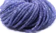 Natural Tanzanite Loose Gemstone Beads Faceted Blue Gemstone,5mm, 20 Inches