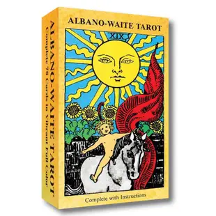 阿爾巴諾-萊德偉特塔羅牌,贈中文翻譯｜ Albano-Waite Tarot Deck｜ 鮮豔顏色【左西】