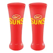 Gold Coast Suns AFL Coloured Beer Drink Schooner Skol Glasses Set