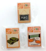 Lot 4 Home Depot Kids Workshop Pins - Blackboard Humvee Vehicle Ping Pong Game