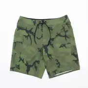 Volcom Mens 9" Manic 2 Boardshort Swim Shorts Trunks Green Camo - $45 NWT