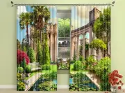 3D Garden Build 63 Blockout Photo Curtain Print Curtains Drapes Fabric Window AU