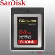 GENUINE SanDisk 64GB Extreme PRO CFexpress Card Type B Read 1500MB/s W:800MB/s