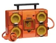 Clipsal PORTABLE RCD PROTECTED INDUSTRIAL SWITCHED SOCKET 4-Gang 15A 250V Orange