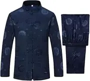 [XIALON] A Set Kung Fu Uniform Mens Chinese Tang Hanfu Martial Arts Clothes Shirt