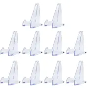 10pcs Multi-use Convenient Clear Small Easel Plate Holder Coin Stand Display
