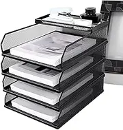 Desk File Organizer, Vertical File Organizer for Desk, Multi-Tier Paper Sorter Large Capacity Office Supplies for Letter, A4 Size & Table
