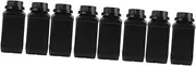 BUGUUYO 4sets Big Mouth Square Bottle Sealable Containers Dispensing Jars Bottle Lid Sample Reagent Bottle Lab Reagent Vial Sample Containers Pill Container Dispenser Collapsible 2pcs*4