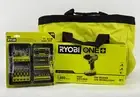 RYOBI ONE+ 18V Cordless 1/4" Impact Driver Kit, Drill Bits, Tool Bag- PCL235K2