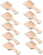 Mobestech Set of 10 Small Honey Wooden Spoons Elegant Japanese Design for Tea Parties Salt Seasoning Scoops