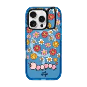 iPhone 16 Pro Impact Ring Stand Case MagSafe Compatible Bubblegum Caterpillar by Mel Stringer