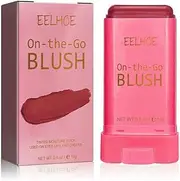 Blush Stick, Cream Blush Stick for Cheeks, Shadow Lips Cheek Blusher, Waterproof Long Lasting Brightening and Natural Nude Blush Stick