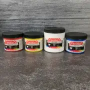Lot New Speedball Fabric Screen Printing Ink Blue Red Yellow White New Unused