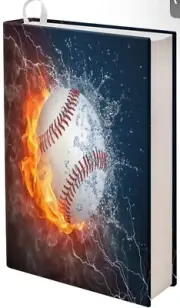 Baseball Stretchable Book Cover Fits Most Hardcover Textbooks up to 9x11