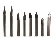 Whiteside 708 8 Piece Engraving CNC Router Bit Set 1/4" Shanks