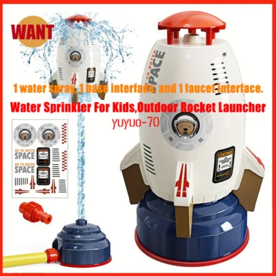 Water Sprinkler For Kids,Outdoor Rocket Launcher Kid Toy,Summer Garden Water Toy