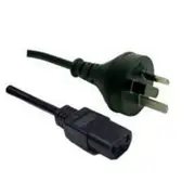 Dynamix C-POWERC5 10A 3 Pin Plug to IEC C13 Power Cord - 5m - Black 1.0mm Copper Core - SAA Approved [C-POWERC5]