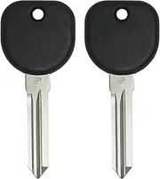 Keyless2Go Replacement for Uncut Transponder Ignition Car Key Circle Plus B111 (2 Pack)