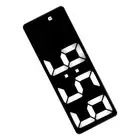 LED Mirror Alarm Clock USB Electronic Digital Table Mirrored Rectangular Black E
