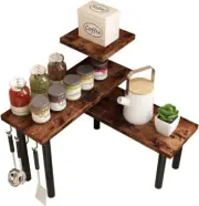 Kitchen Countertop Organizer Corner Shelf, Bathroom Counter Organizer