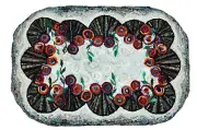 Rug Hooking Pattern "DOILEY ORIGINAL" on natural linen