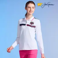 在飛比找momo購物網優惠-【Jack Nicklaus 金熊】GOLF女款彈性條紋吸濕