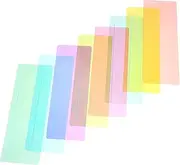 HOMSFOU 8Pcs Reading Overlays Transparent Highlight Strips for Students Enhances Reading Comprehension and Retention for Book Lovers and Educational Use