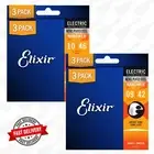 3 SET PACK OF ELIXIR NANOWEB ELECTRIC GUITAR STRINGS - SELECT GAUGE