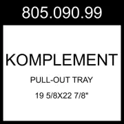 IKEA KOMPLEMENT Pull-out Tray Beige 19 5/8x22 7/8" 805.090.99