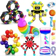 15 Pack Sensory Fidget Toys for Kids Classroom, Autism Sensory Product ADHD Fidgets for Kids Age 5-7, 8-12, Calm Down Fidget Box Stress Relief Travel Toys Christmas Stocking Stuffers for Kids Teens