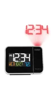 La Crosse Technology Alarm Clock Black Atomic Projection Temperature Sensor