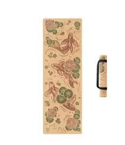 SatoriConcept Cork Yoga Mat - 100% Eco Friendly Cork & Rubber 72” x 24” Koi Fish
