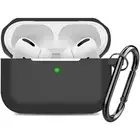 Silicone Protective Case with Clip for AirPods Pro (2nd Generation) - Black