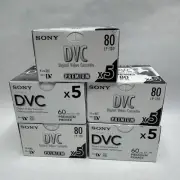 Sony DVC Digital Video Cassette 60 80 90 and 120 LP mini DV Premium Sealed