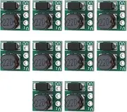 10PCS 0.9-5V to 5V DC-DC Step-Up Power Module 1.5V 1.8V 2.5V 3V 3.3V 3.7V 4.2V to 5V Voltage Boost Converter Board 10.6x10.6x7.6mm Module Green