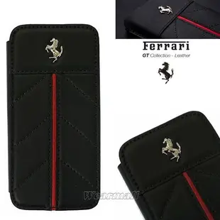 【$299免運】葳爾洋行 Wear 【Ferrari 法拉利】原廠真皮皮套【iPhone5、iPhone5S】側翻式皮套、翻書式皮套【先創國際公司貨】