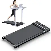 2-in-1 Under Computer Treadmill, Portable Treadmill, 2.5 HP, Remote Control, LED Display, Maximum Weight of 265 kg, Running Machine Without Installation for Home and Office