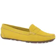 Charles Clinkard Madrid Womens Moccasins Yellow Nubuck 6 Uk/39 Eu