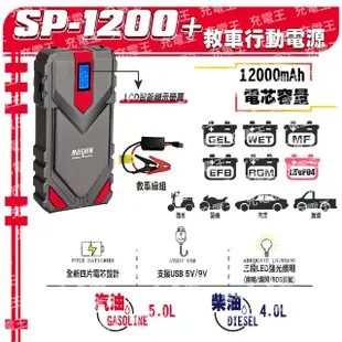 【麻新電子】SP1200+汽柴油救車行動電源(救車電源)