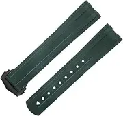 [KAVJU] 20mm Strap FKM Fluorous Rubber Curved End For Omega Seamaster 300 Diving Stainless Fold Buckle Replacement WatchBands