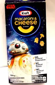 KRAFT Macaroni And Cheese BB-8 STAR WARS SHAPED Themed Packaging MAC AND CHEESE