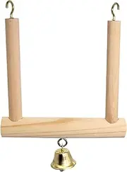 Bird Swing, Bird Swings for Parakeets, Parrot Stand, Perch, Wooden Parrot Pole Stand, Cage Toy for Cockatoos, Cockatiels, Macaws