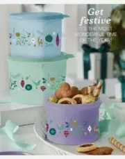 Tupperware Christmas Shining Traditions Canister Set -NIP