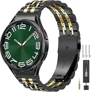 [EZMVZKU] Galaxy Watch 7/6/5/4/FE 40mm 44mm Stainless Steel Metal Band, No Gap Strap for SAMSUNG Galaxy Watch 6 4 Classic 42mm 43mm 46mm 47mm,20mm Watchband for Galaxy Watch 5 pro