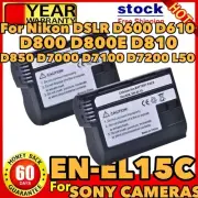 2x Battrries for Nikon EN-EL15C EN-EL15 D800 D800E D810 D810A D850 Battery
