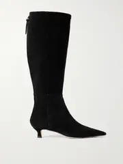 Aeyde - Zazie Suede Knee Boots - Black - IT39